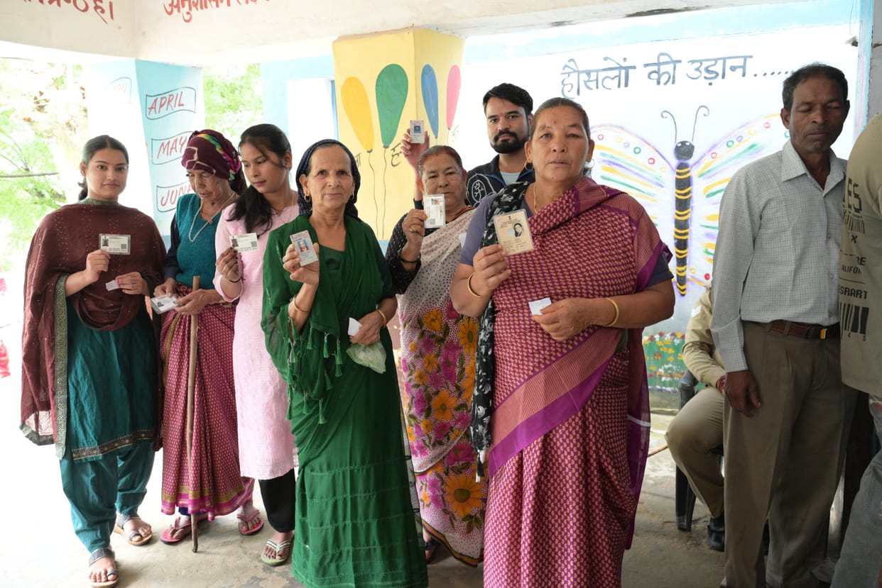 Uttarakhand Panchayat election 2025 Crowd of voters gathered enthusiasm among youth and elders Photos