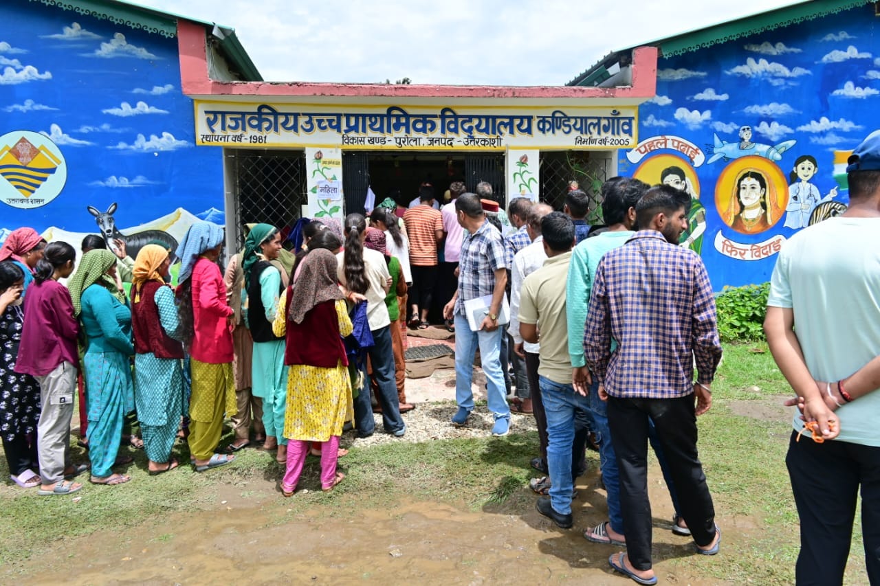 Uttarakhand Panchayat election 2025 Crowd of voters gathered enthusiasm among youth and elders Photos