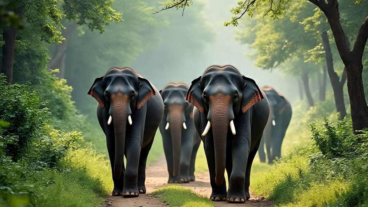 Jharkhand: A herd of elephants moved towards Ranchi through the forests of Latehar and Lohardaga