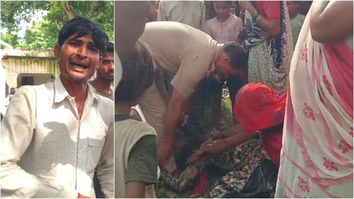 Farmer dies his daughter lays her head at inspector feet in Bareilly