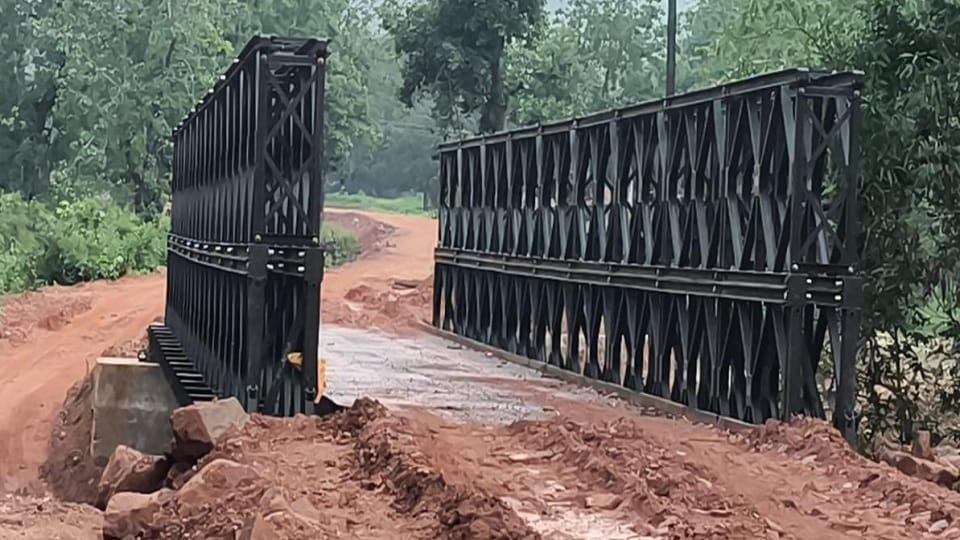 BRO provided relief to people by constructing Bailey Bridge in Naxalgarh