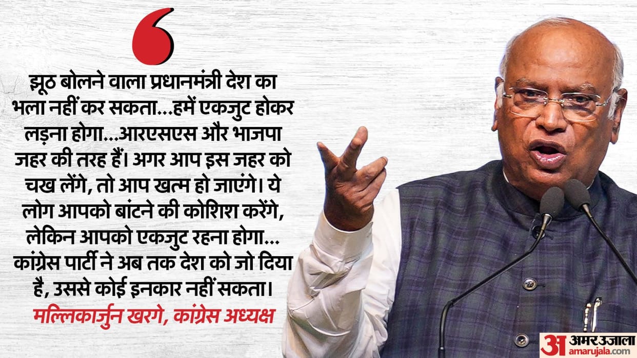 congress obc leadership nyay mahasammelan mallikarjun kharge rahul gandhi speech