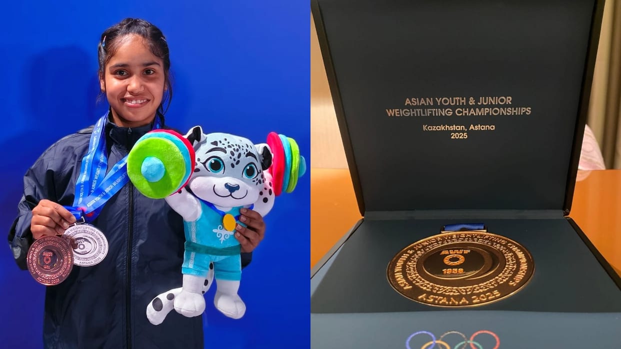 Badaun Mansi won bronze medal in Asian Youth and Junior Weightlifting Championship