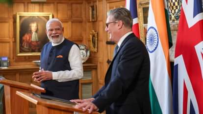 पीएम नरेंद्र मोदी और ब्रिटेन के प्रधानमंत्री कीर स्टार्मर