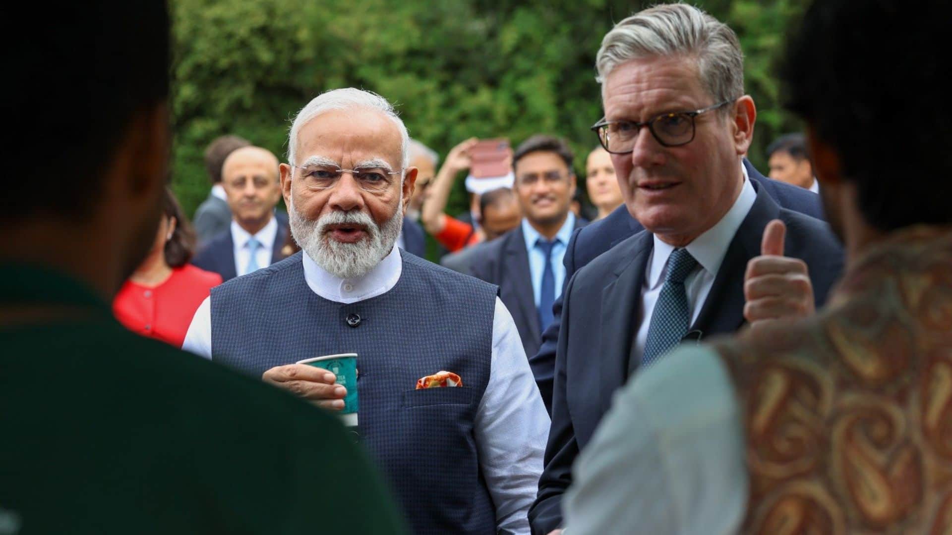 PM Narendra Modi UK visit Meeting with Keir Starmer FTA Terrorism London Update View photo