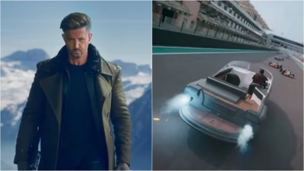 War 2 Trailer: meme Goes Viral on Hrithik Roshan Jr NTR Movie bizarre speedboat scene on F1 track and VFX