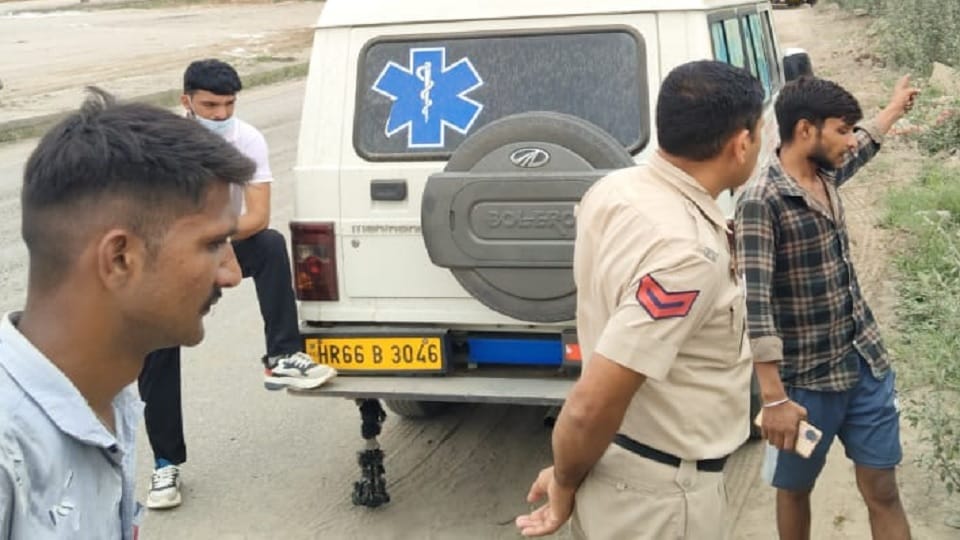 body of a young man was found in Gurugram's Farukhnagar area