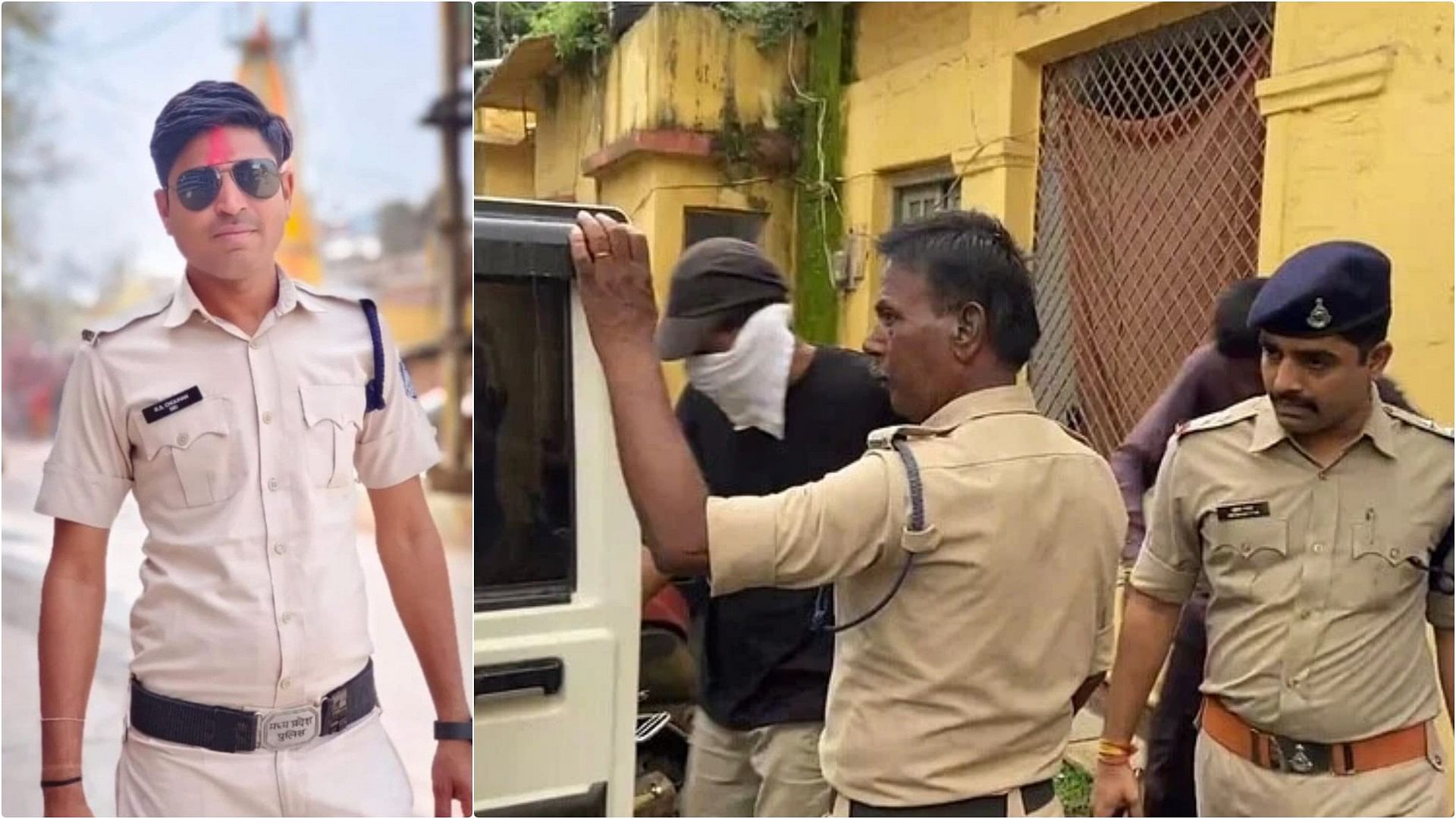 पुलिस की गिरफ्त में आरोपी आरक्षक