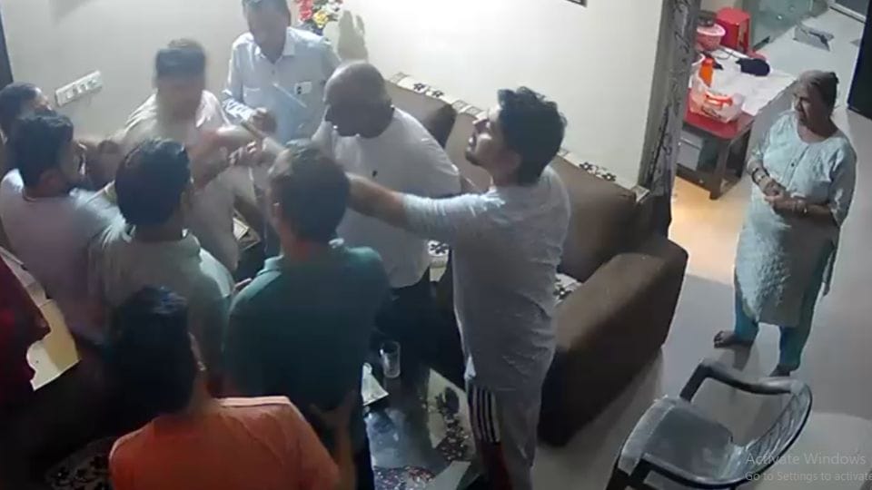 Fight broke out in Fusion Homes Society of Greno West over illegal construction of temple