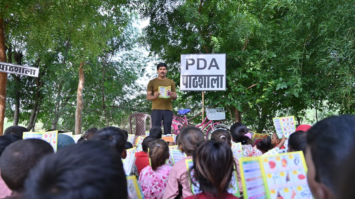 Samajwadi Party activists starts PDA Pathshala.
