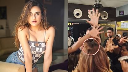Actress Ruchi Gujjar Hits With Slipper To Director Producer Man Singh - Amar Ujala Hindi News Live - Viral Video:फिल्म स्क्रीनिंग पर हुआ तमाशा, अभिनेत्री ने डायरेक्टर को चप्पलों से पीटा; लगाए