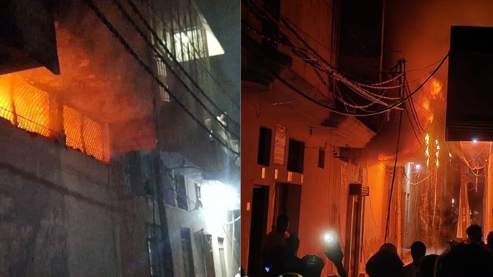 A short circuit caused a fire in a handloom factory in Ghaziabad