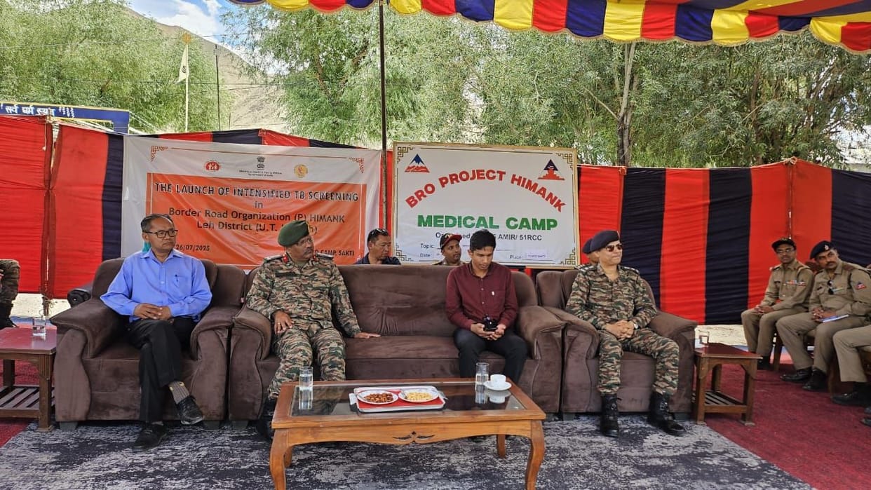 Intensive TB screening camp organized at BRO Camp Shakti, Leh