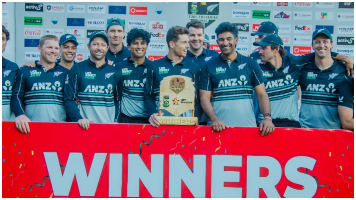 New Zealand won triangular series by defeating South Africa in final, brilliant last over catch turned match