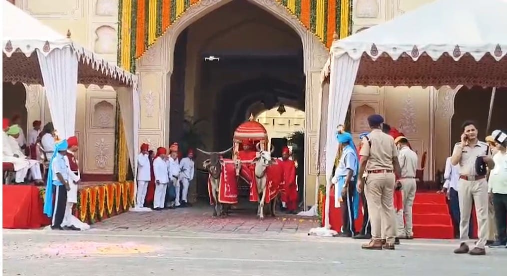 Teej Mata royal procession in Jaipur for the first time a grand Mahaarati was held at Choti Chaupad