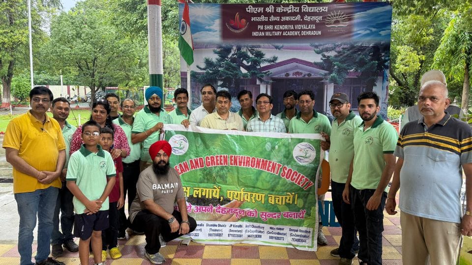 Clean and Green Society planted more than 80 saplings in PM Shri Kendriya Vidyalaya