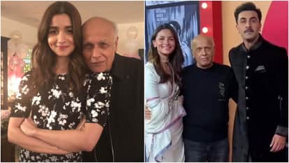 आलिया भट्ट, महेश भट्ट और रणबीर कपूर