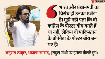 BJP MP Anurag Thakur during discussion on Operation Sindoor in lok sabha