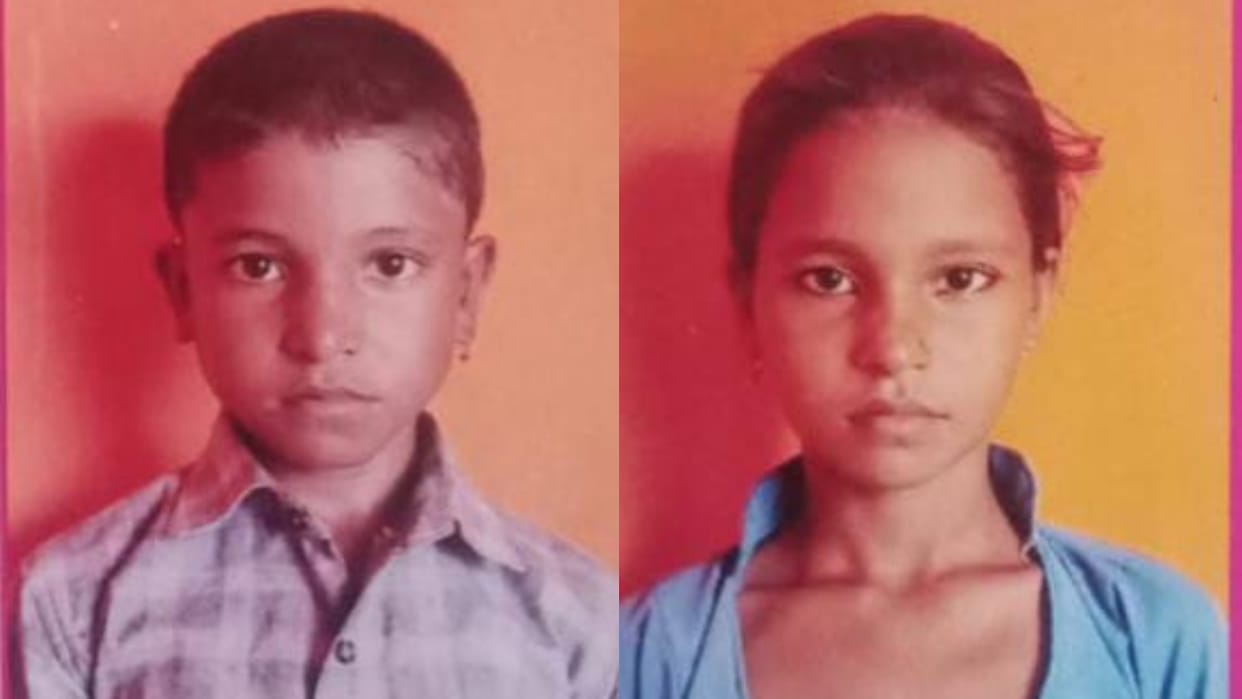 over speed vehicle ran over school children riding bicycle brother and sister died in Budaun