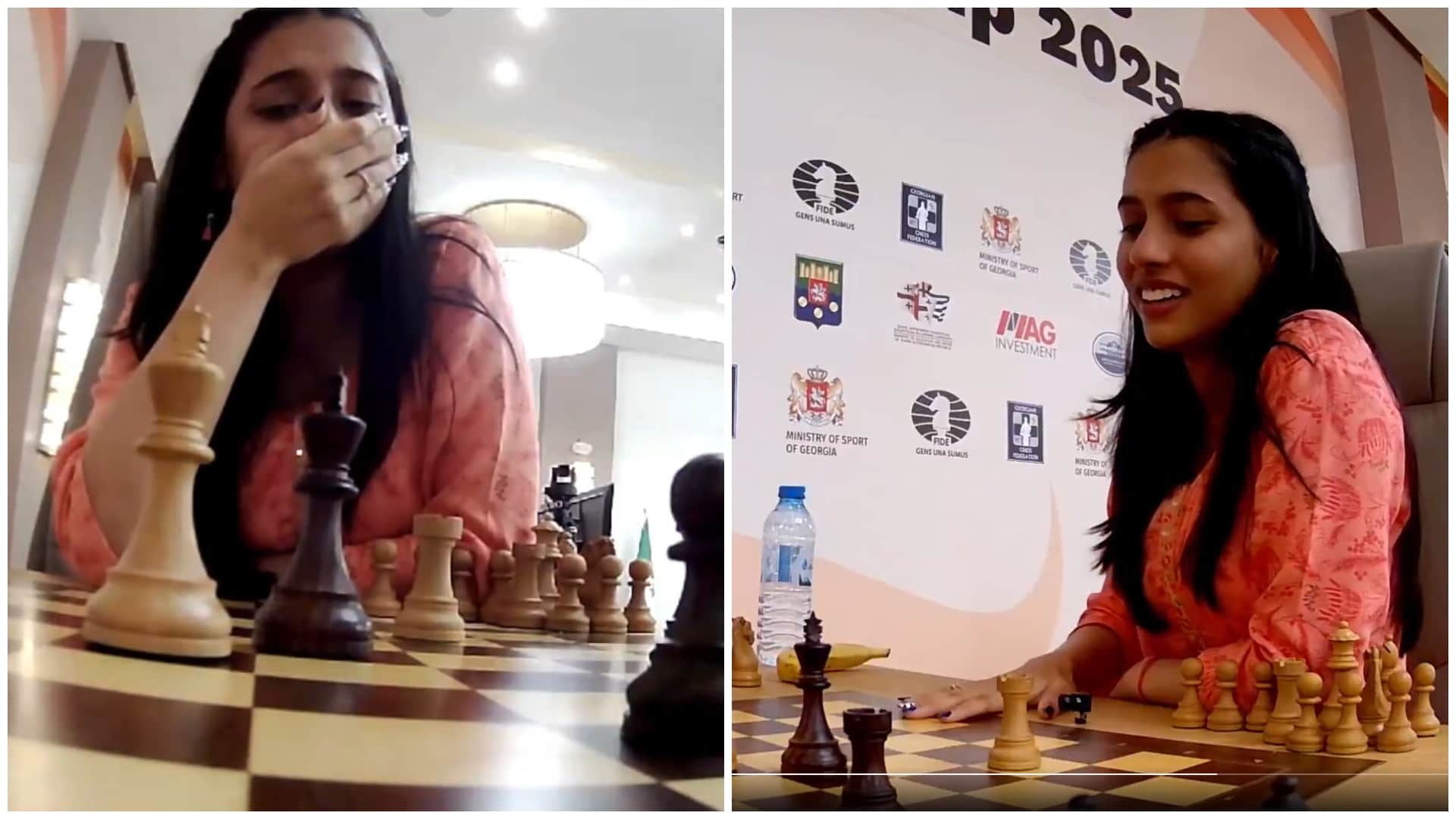 Divya Deshmukh in tears becoming first Indian woman to win FIDE Womens Chess World Cup vs Koneru Humpy