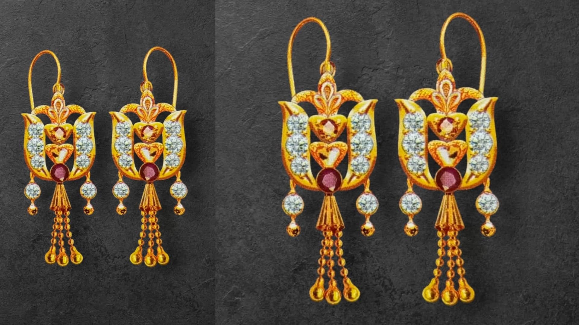 gold earrings designs 2025 latest design of gold earrings for daily use