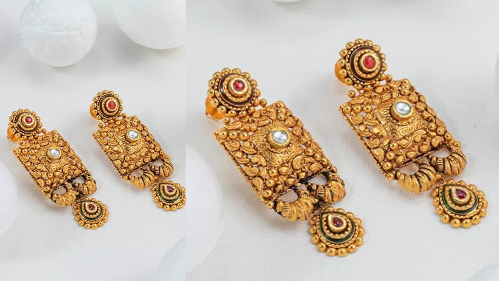 gold earrings designs 2025 latest design of gold earrings for daily use
