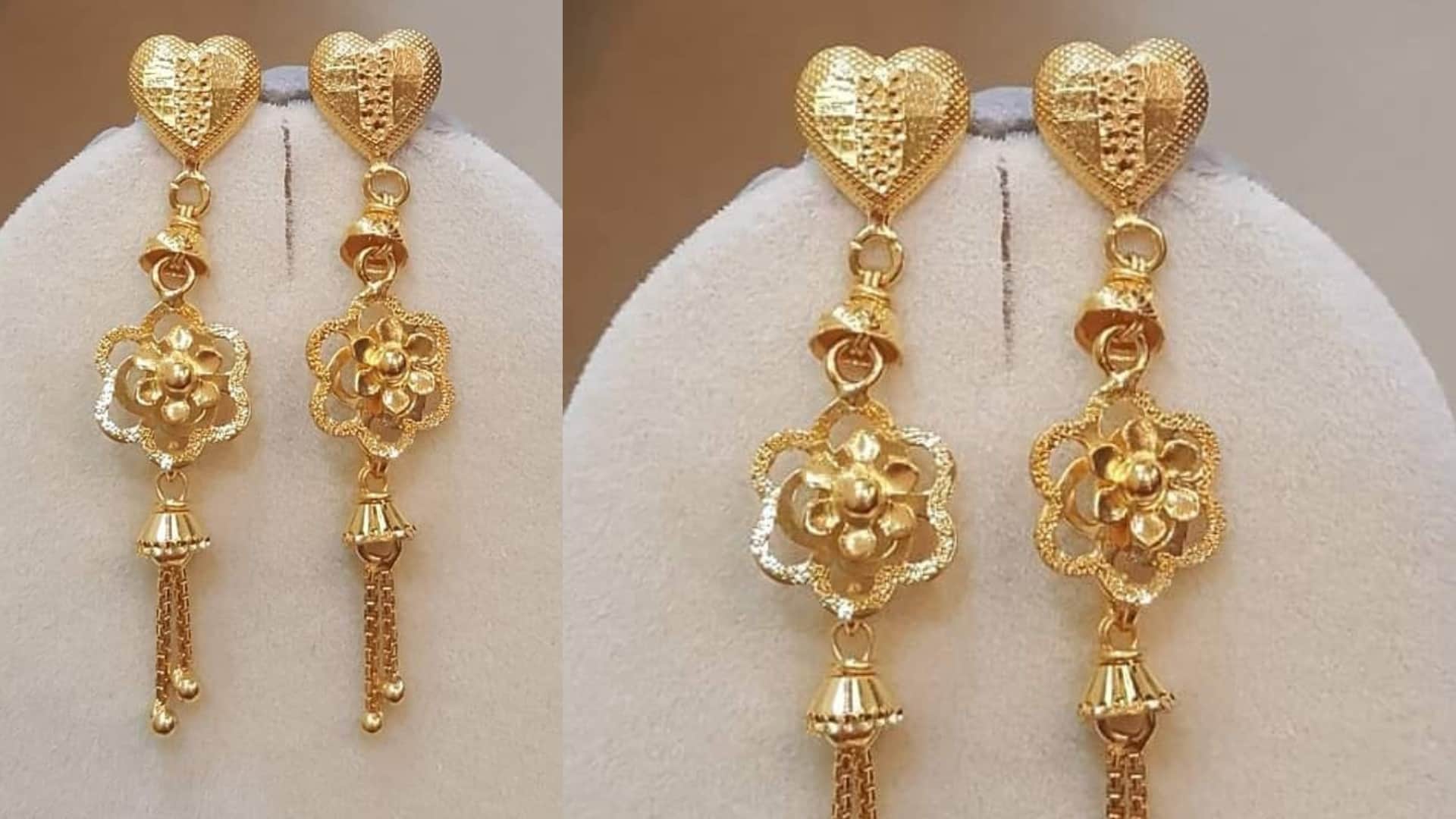 gold earrings designs 2025 latest design of gold earrings for daily use