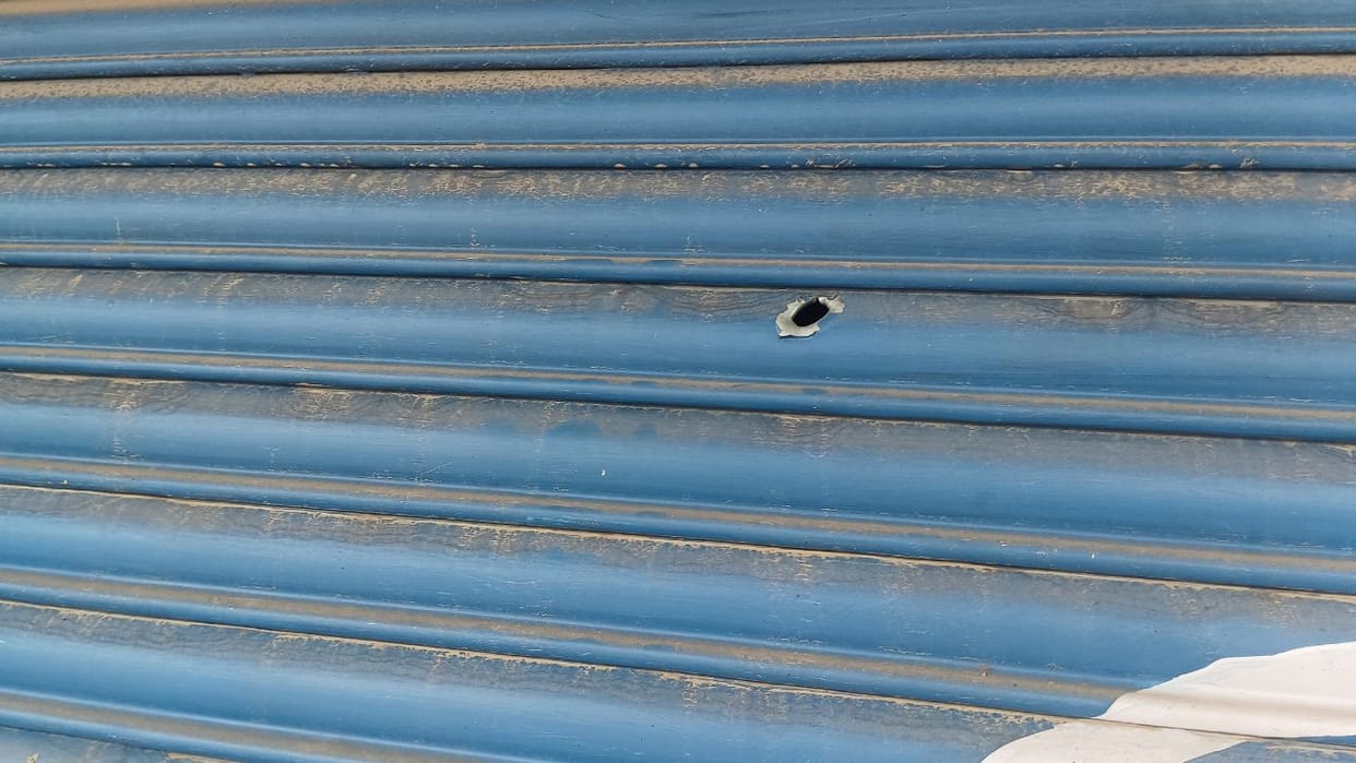Una Firing Case killers also fired bullets at camper vehicle a hole was made in the shutter of the shop across