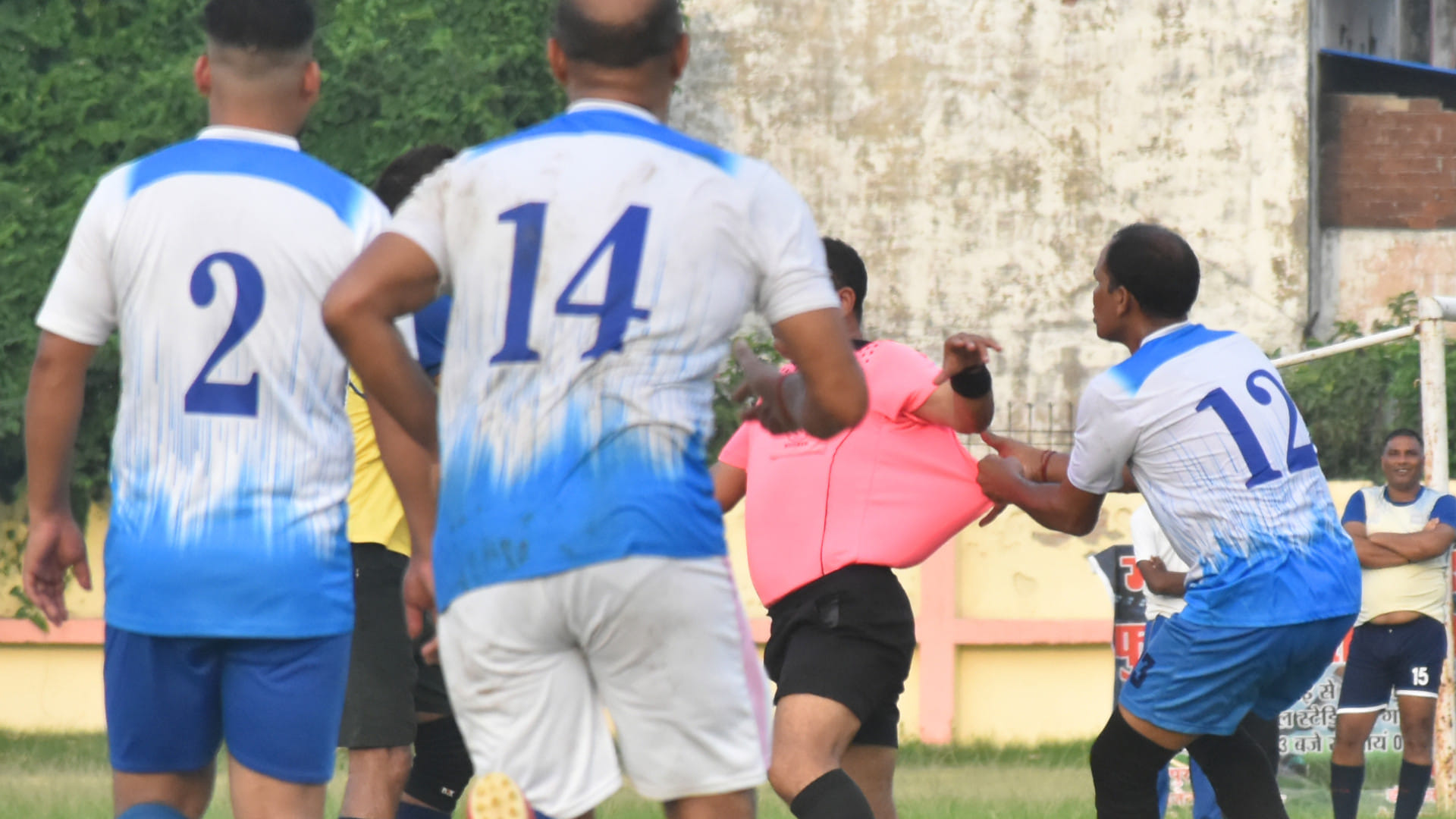 In Gorakhpur,Players chased the referee after a wrong decision in a football match