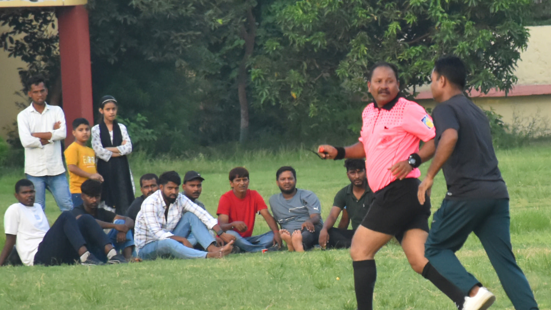 In Gorakhpur,Players chased the referee after a wrong decision in a football match