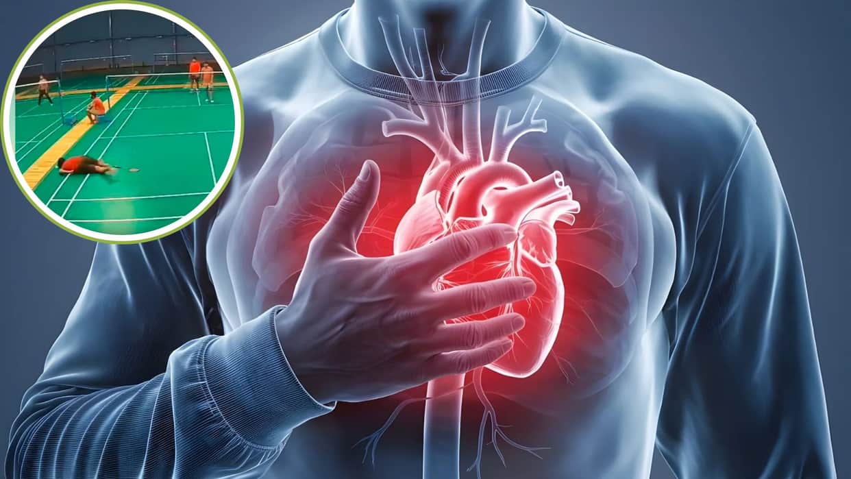 25 year old youth suffered a heart attack while playing badminton in  know the symptoms of heart attack