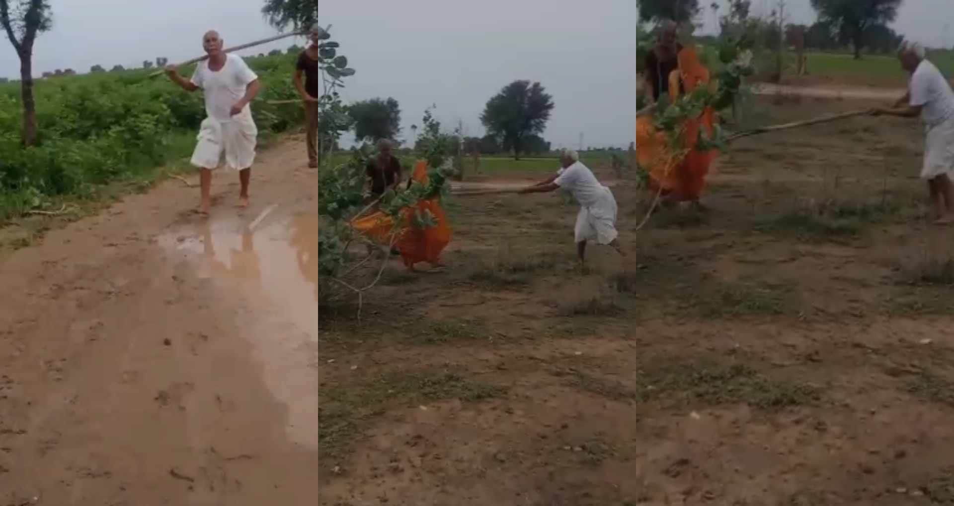 जमीन विवाद में महिला को पीटा