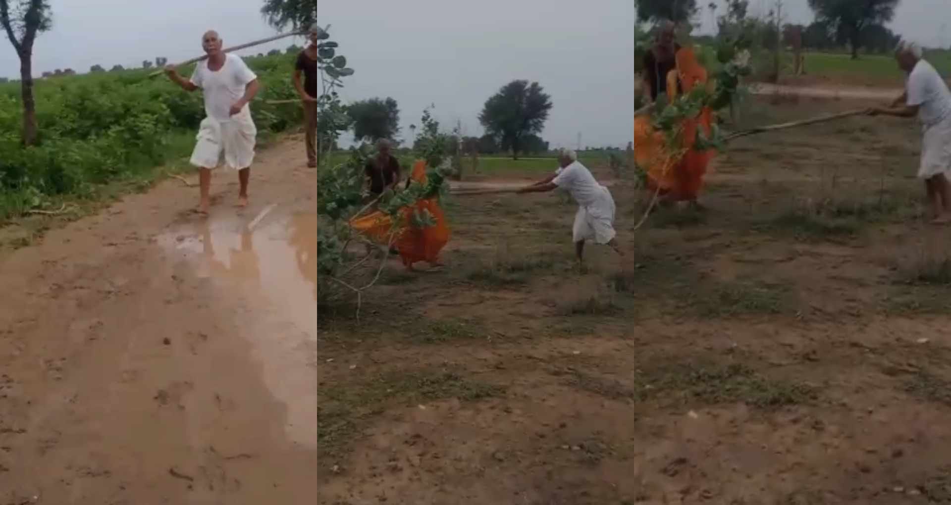 जमीन विवाद में महिला को पीटा