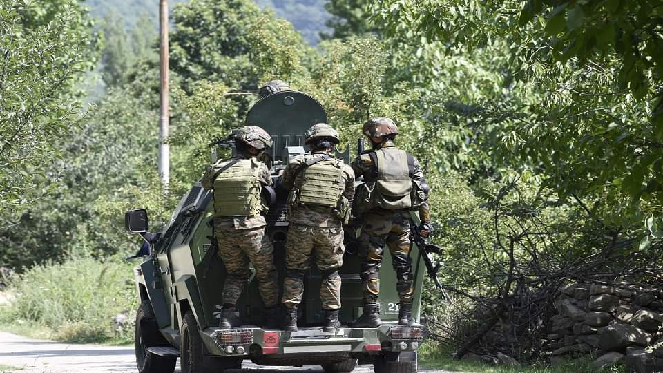 Operation Mahadev One M4 carbine assault rifle two AK series rifles and ammunition recovered from encounter si