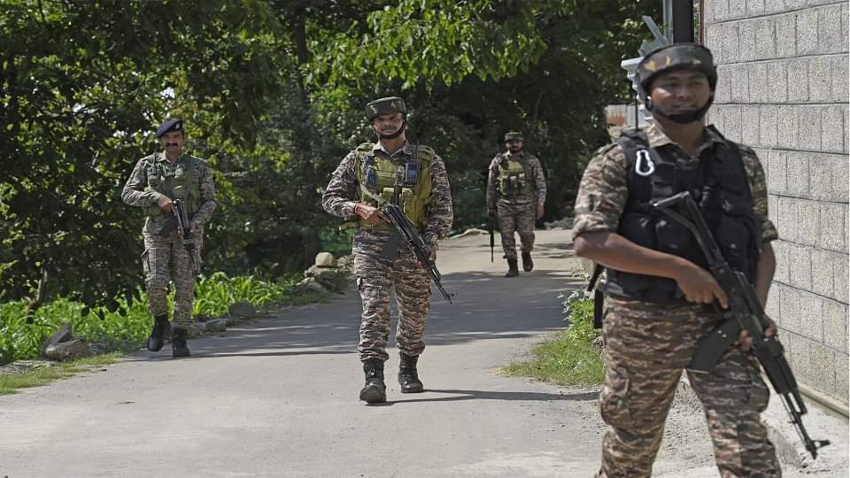 Operation Mahadev One M4 carbine assault rifle two AK series rifles and ammunition recovered from encounter si