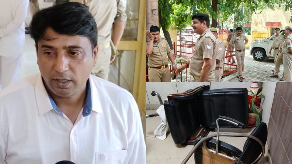 Moradabad: BJP MLA and supporters beat up Mandi Secretary, broke CCTV cameras
