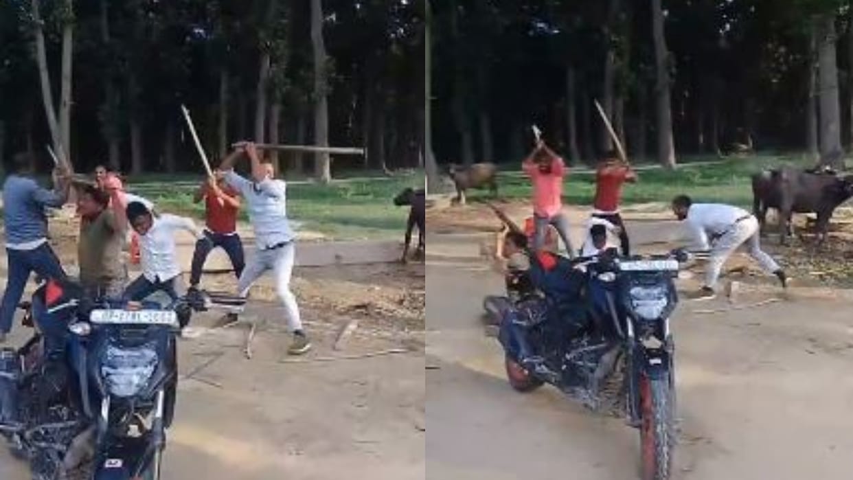Pradhan husband along with his supporters chased and beat up people in Shahjahanpur