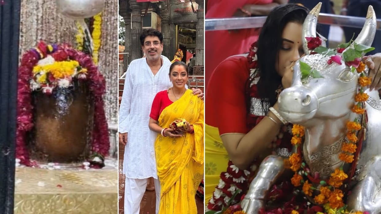 Rupali Ganguly visit mahadev mandir take blessing says Sawan Somwaar aur mere Mahakaal