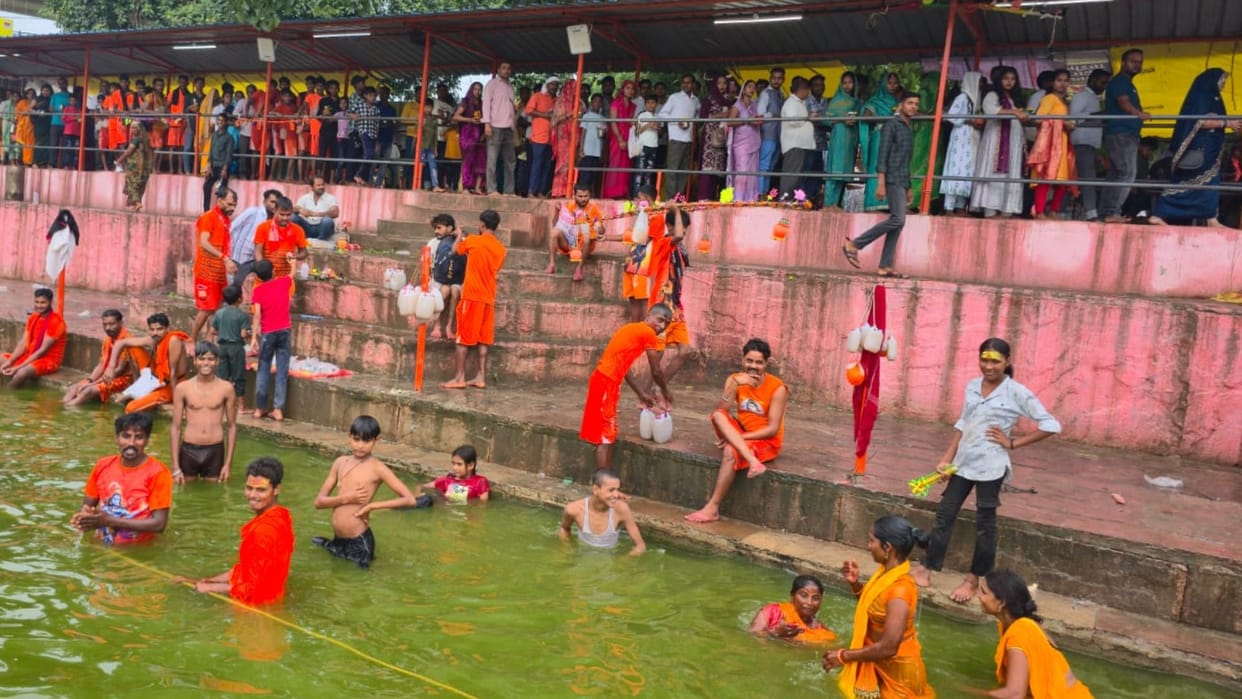 Sawan 2025 Trilochan Mahadev complex turned saffron darshan and worship started temple doors opened