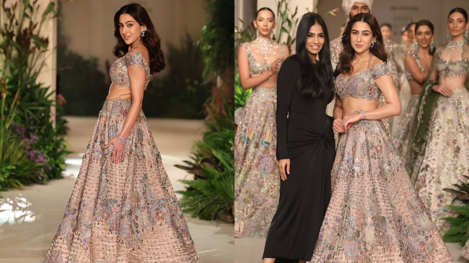Sara Ali Khan Ramp Walk At Indian Couture Week Her Lehenga Look Was  Inspired By Nature - Amar Ujala Hindi News Live - Sara Ali Khan:इंडियन कोचर  वीक में सारा अली खान