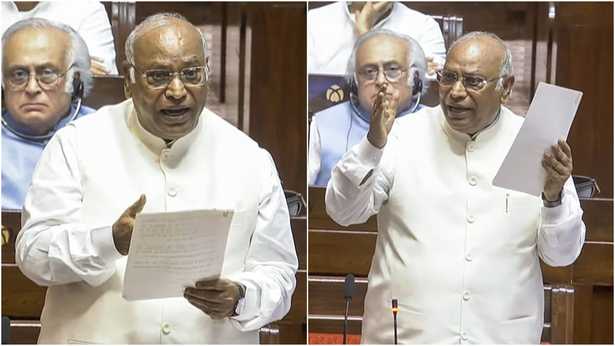 CISF In Rajya Sabha Row Kharge writes to Dy Chairman Harivansh security personnel in Well highly objectionable