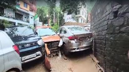 himachal Cloudburst wreaks havoc again in Mandi, many vehicles buried under debris, devastation in pictures