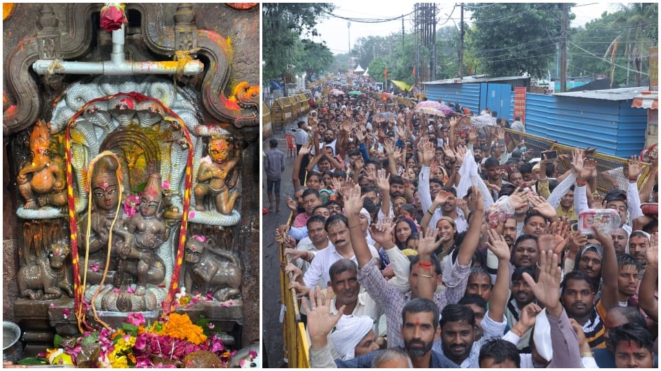 Massive Crowd at Ujjain's Nagchandreshwar Temple on Nag Panchami 2025 see photos