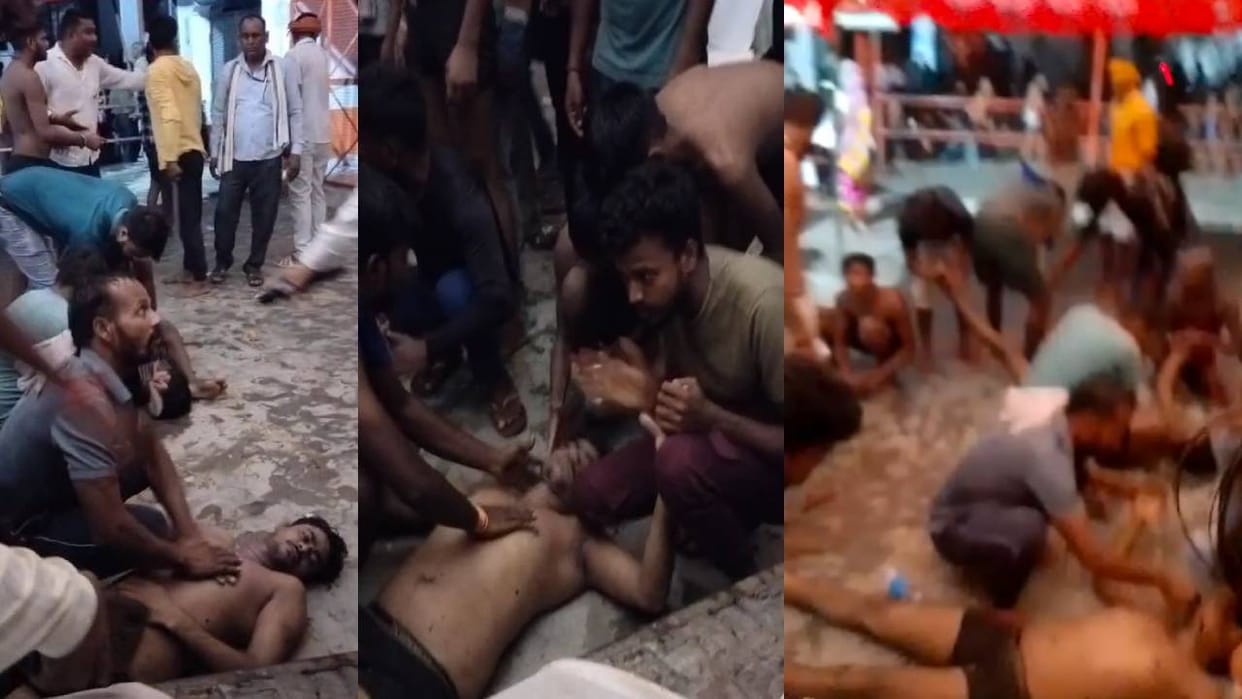 Stampede at Awsaneshwar temple in Barabanki four thousand people ran climbing and falling over each other