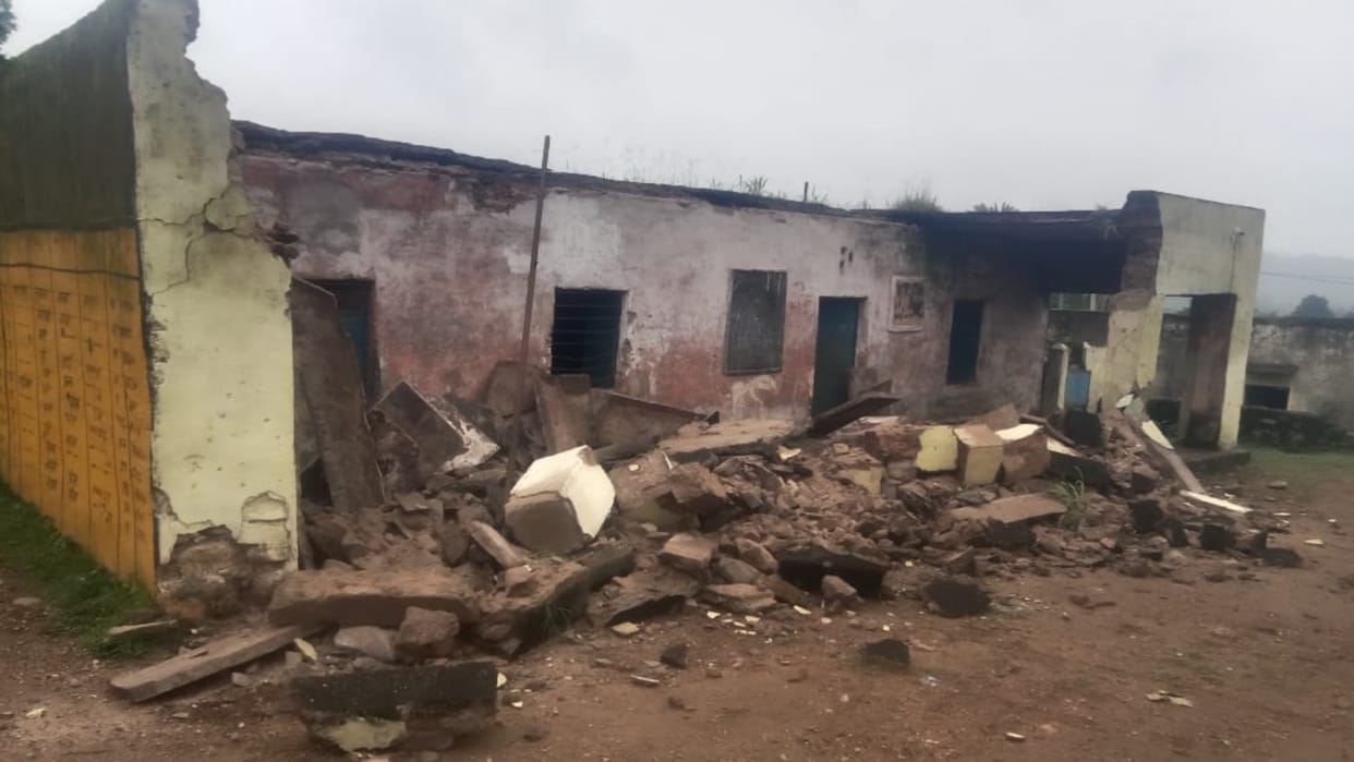 Udaipur News: Two Rooms Collapse in Government School; Major Tragedy Averted as Incident Occurred at Night