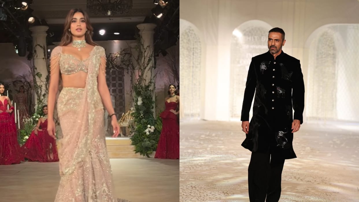 Janhvi Kapoor Became Show Stopper At Indian Couture Week Walked For Designer Jayanti Reddy