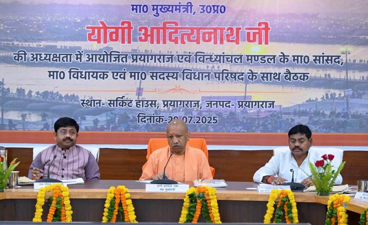 Cm yogi reach prayagraj development wprk inspection