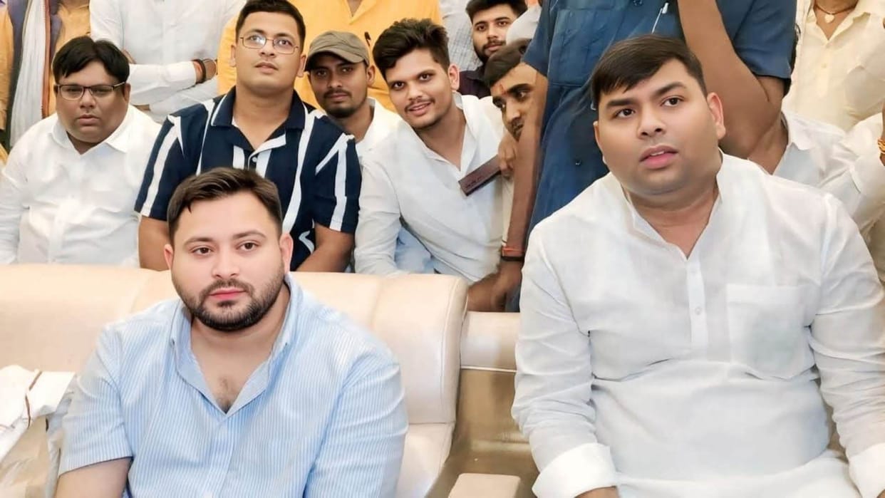 Bihar: rjd party Tejaswi Yadav targeted nitish kumar Vijay sinha Samrat chaudhary vaishali news hajipur Bihar