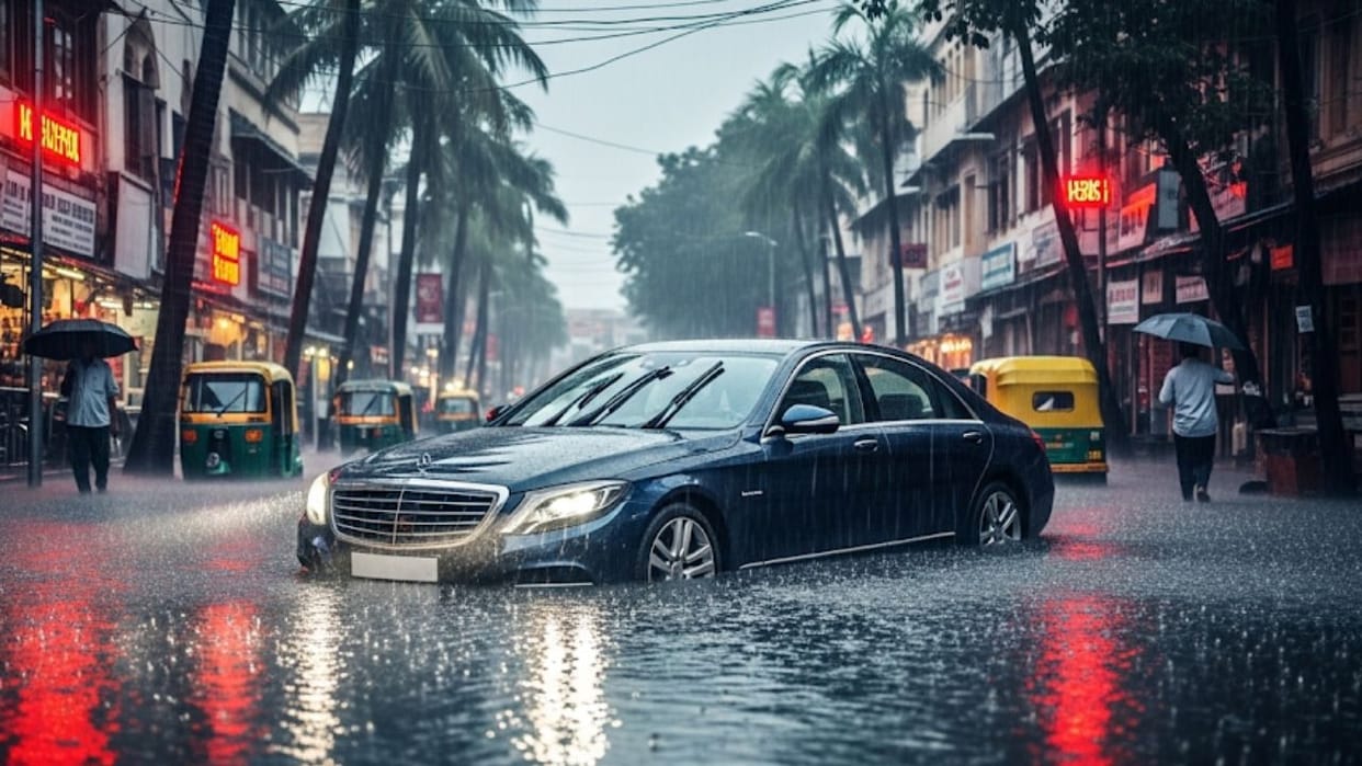 ghaziabad mercedes car damaged due to waterlogging owner claim 5 lakh compensation