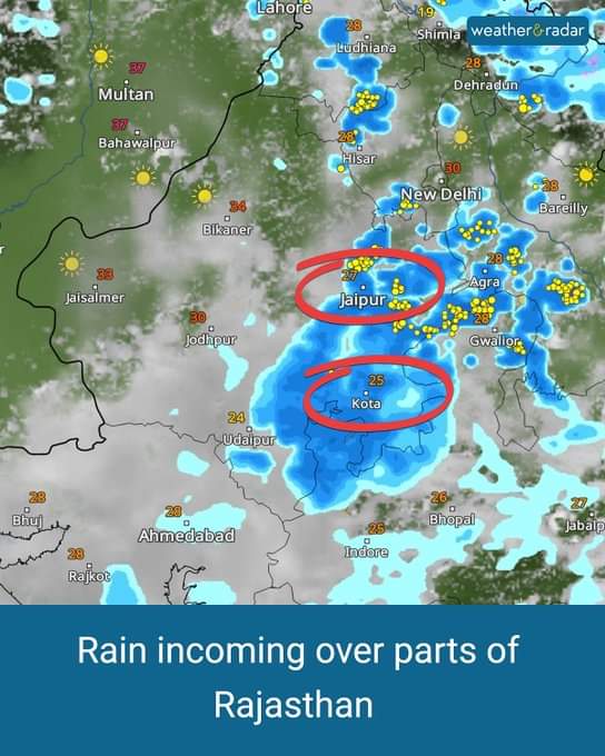 राजस्थान में नदी-नालों के ऊफान से बाढ़ का खतरा